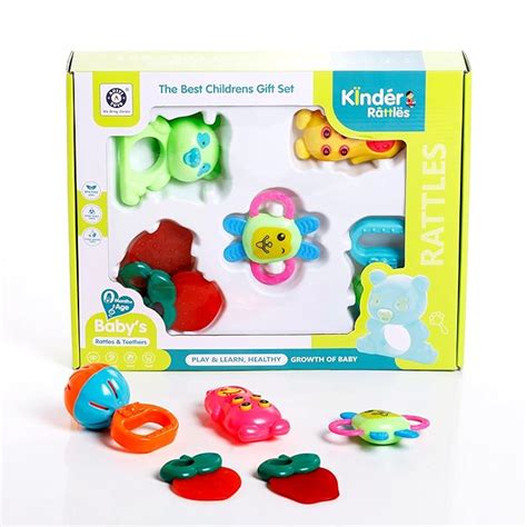 Chanak Baby Kinder Rattle Set for 0-6 Months Old Baby, Non-Toxic, 100% ...
