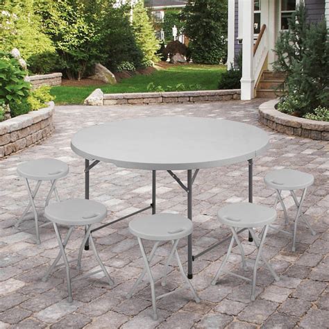 Round Plastic Tables ROUND PLASTIC TABLE BLACK 90CM Hasmart