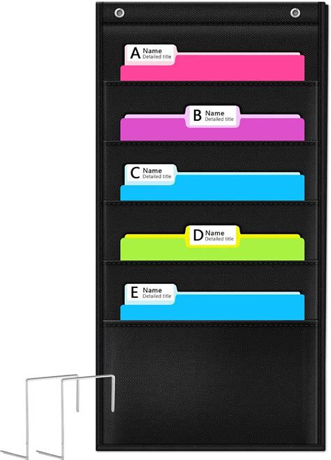 Buy Godery 5 pocket hanging wall organizer, Heavy Duty Storage Pocket ...