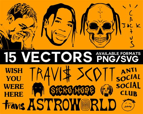 Travis Scott Vector Bundle, Astroworld SVG, Travis Scott Vector Pack ...