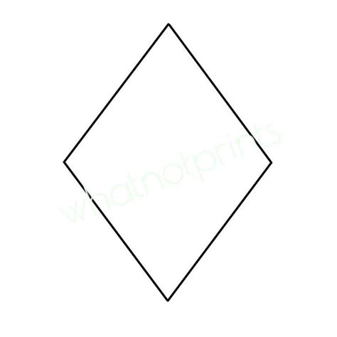 Diamond Shape Stencil: Transparent PNG Clipart (digital Download) - Etsy