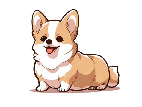 Cartoon dog sitting on the ground with a smile on his face generative ...