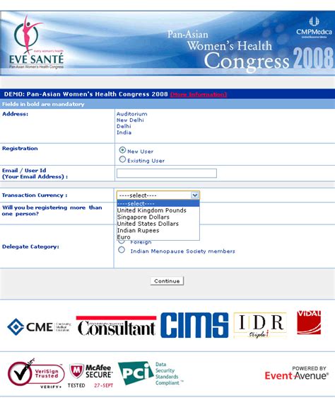Conference Management :: Registration Forms
