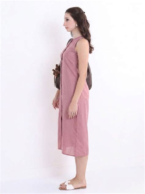 Women Pink Solid Dress – Tahvo India