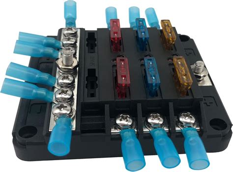 Buy 6 Way Fuse Block 12v - 32v,Automotive Fuses Block with Negative ...