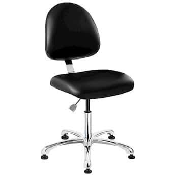 Bevco 9050ME4-BLK Desk Height ESD/ISO 7 Cleanroom Black Vinyl Chair ...