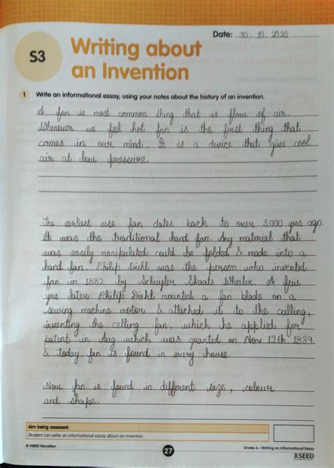 Write an informational essay, using your notes about the history of an ...