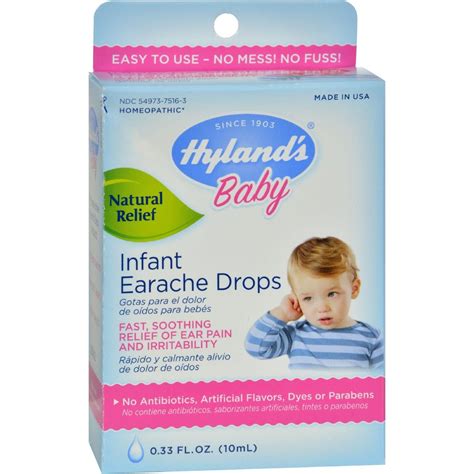 Hyland's Baby Infant Earache Drops - 0.33 Fl Oz | Teething tablets ...