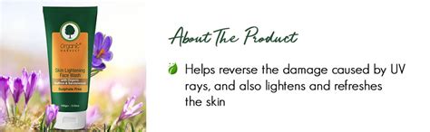 Organic Harvest Skin Lightening Face Wash 100 gm | With Organic Saffron ...