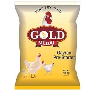Gold Medal Gavran Pre Starter Polutry Feed, 50 KG, G12 : Amazon.in ...