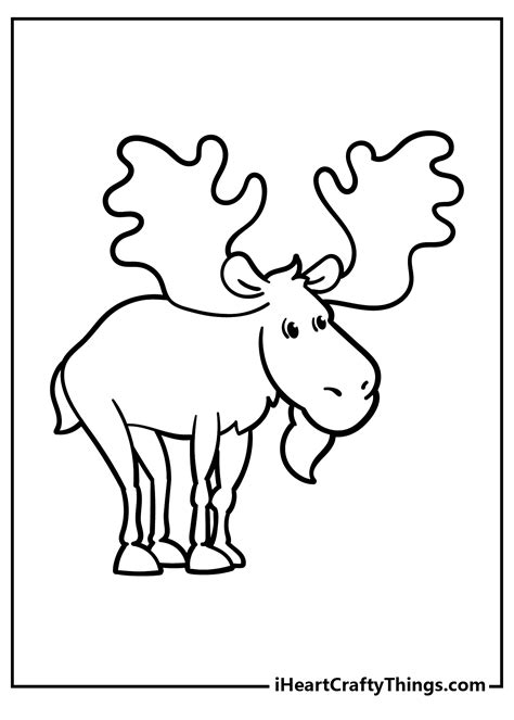Christmas Moose Coloring Pages