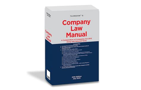 Buy Taxmann's Company Law Manual – Compendium of annotated, amended ...