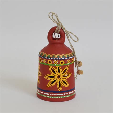 TERRACOTTA WARLI HAND PAINTED HANGING BELL