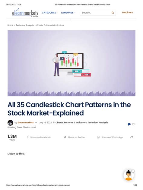 35 Powerful Candlestick Chart Patterns Every Trader Should Know | PDF | Market Trend | Technical ...