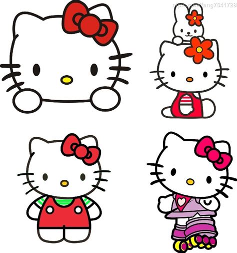 hello kitty的儿童简笔画-爱美的hello kitty_动物简笔画
