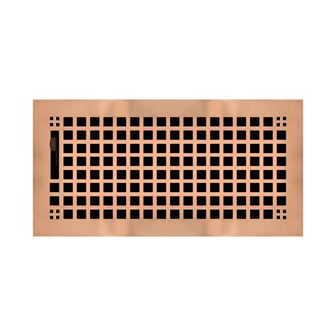6" x 12" Copper Plated Rockwell Style Floor Register - Decorative Vent ...