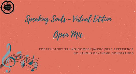Speaking Souls : Virtual Open Mic