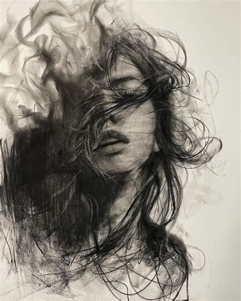 Josh Hernandez on Instagram: "My visions aren’t still- 22x30” Charcoal on BFK Rives from ...