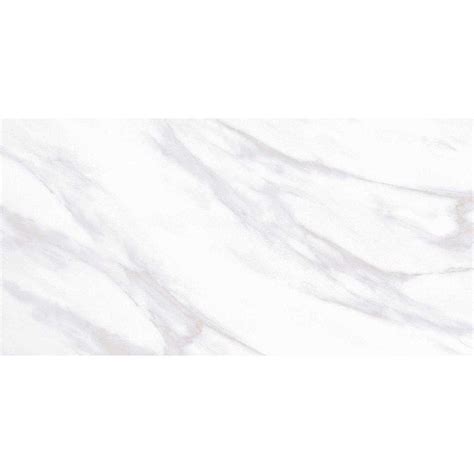 Lowe's 12 x 24 Bianco Carrara Glazed Ceramic Marble Look Floor Tile ...