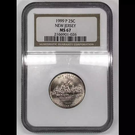 1999 State Quarter NGC MS-67 NEW JERSEY - Old Pueblo Coin