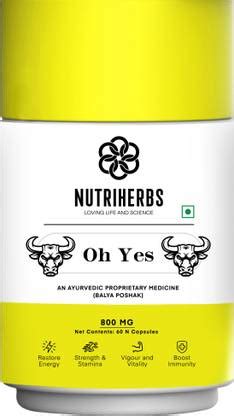 Nutriherbs Oh Yes | Ayurvedic Man Power Capsule with Shilajit for Peak ...