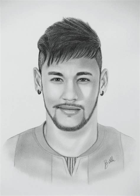 Neymar Drawing, Pencil, Sketch, Colorful, Realistic Art Images | Drawing Skill