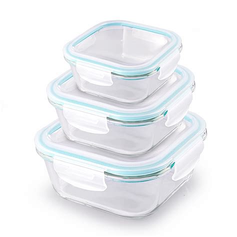 Buy ATTRO Glassox Classic Square Lunch Box with Locking Lid ...
