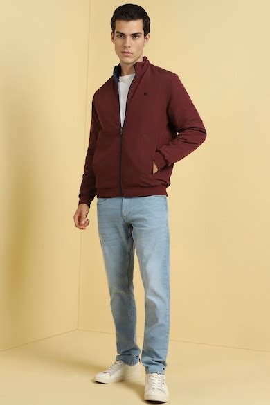 Buy Men Maroon Solid Full Sleeves Casual Jacket Online - 39827405 ...