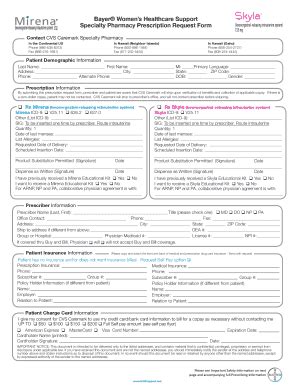 Fillable Online mirena iud order form Fax Email Print - pdfFiller