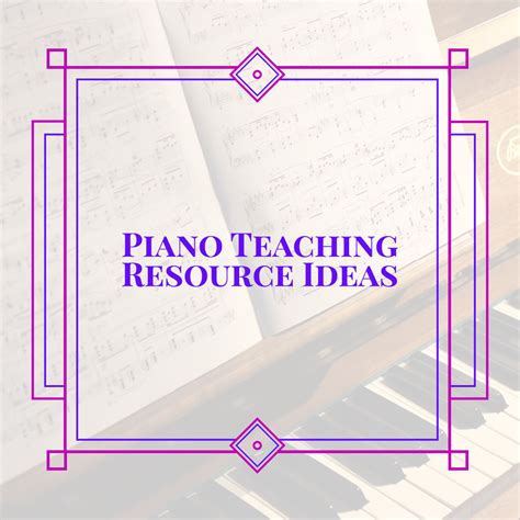 Piano Teaching Resource Ideas – Music Teacher Resources