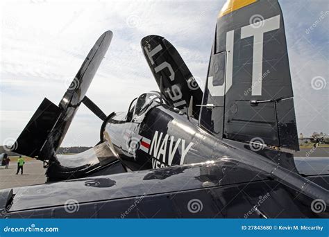 World War II Navy Corsair Fighter Aircraft Editorial Image - Image of ...
