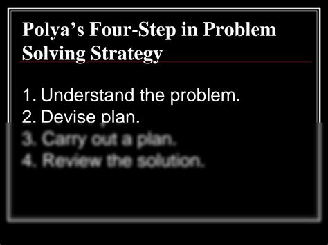 Image result for Polya's Problem Solving Strategies