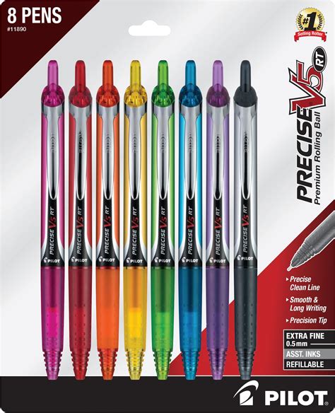 PILOT Precise V5 RT Extra-Fine Premium Retractable Rolling Ball Pens, 0 ...