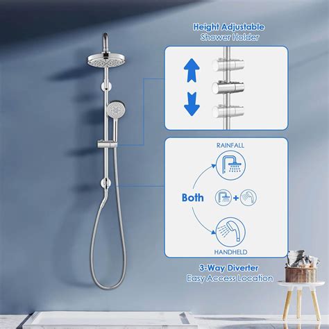 ROVOGO Retrofit Shower System with 7 RainShower, India | Ubuy