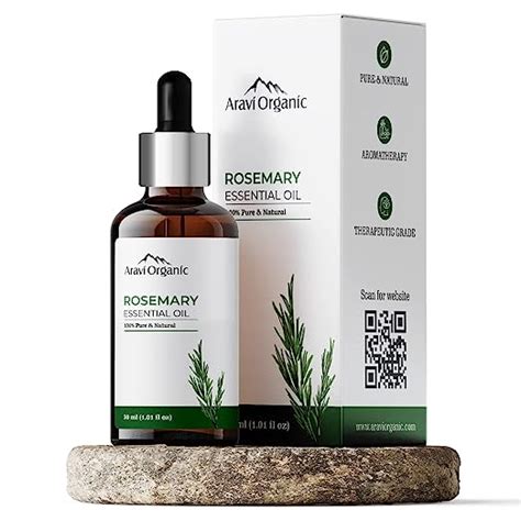 Aravi Organic Rosemary Essential Oil for Hair Growth, Hair Fall Control ...