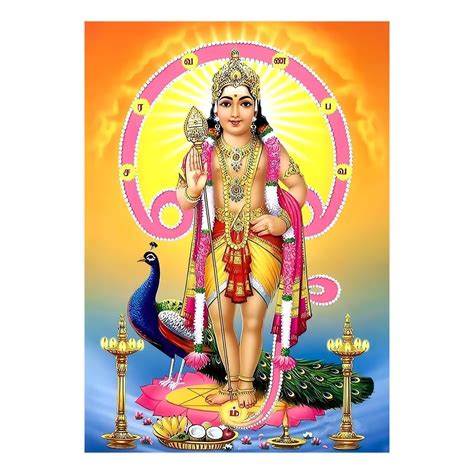 wallpics® Lord murugan Poster ll God Om murugar Wall Sticker for Home ...