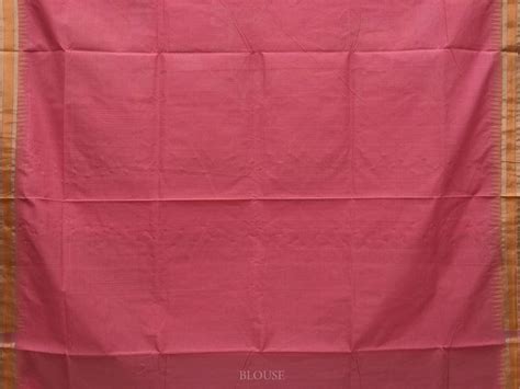 Baby Pink Khadi Cotton Handloom Plain Saree with Pallu Design kh0568 ...