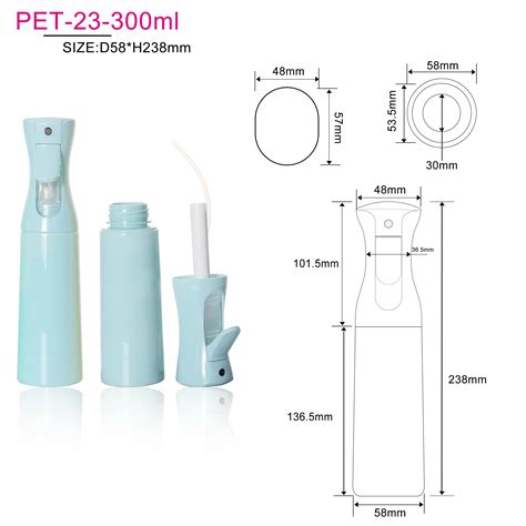 Cosmetic Fine Mist Sprayer Bottle - 300ml PET Salon Barber Spray Bottle