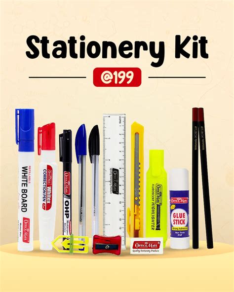 Buy Stationery Kit @199, Compact 17-Piece All-in-One Combo, Ideal for ...