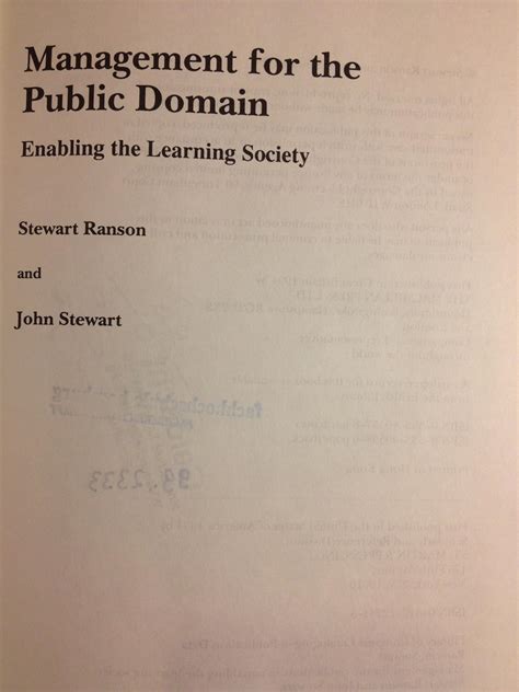 Buy Management for the Public Domain: Enabling the Learning Society ...