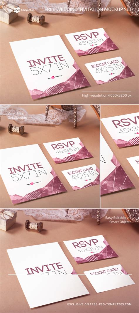 Wedding invitation mockup psd | Honestweddingadvice.com