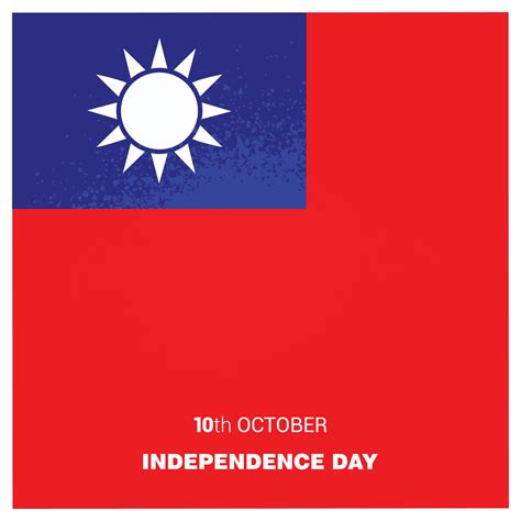 Taiwan Independence day design card vector 14178943 Vector Art at Vecteezy