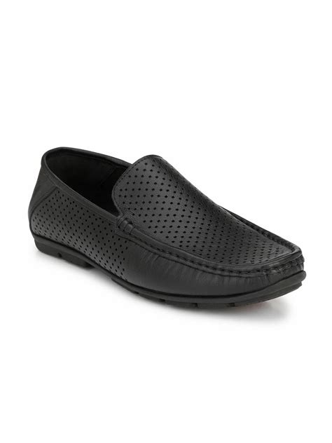 Hitz Men's Black Leather Moccasins Loafer Shoes – Hitz Shoes Online