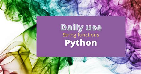 String Functions in Python 的图像结果
