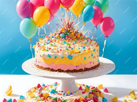 Premium AI Image | A delicious birthday cake with multiple layers of flavors