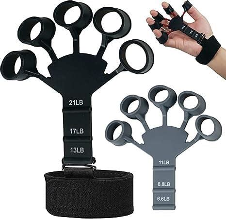 ShopiMoz 2 Pair- (Black & Grey Colour)-Finger Gripper- Strengthener for ...