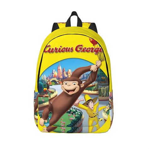 Curious George Monkey Cartoon Style Youth Casual Workday Backpack - TV ...