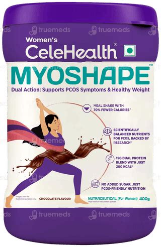 Celehealth Womens Myoshape Chocolate Flavour No Added Sugar Powder ...
