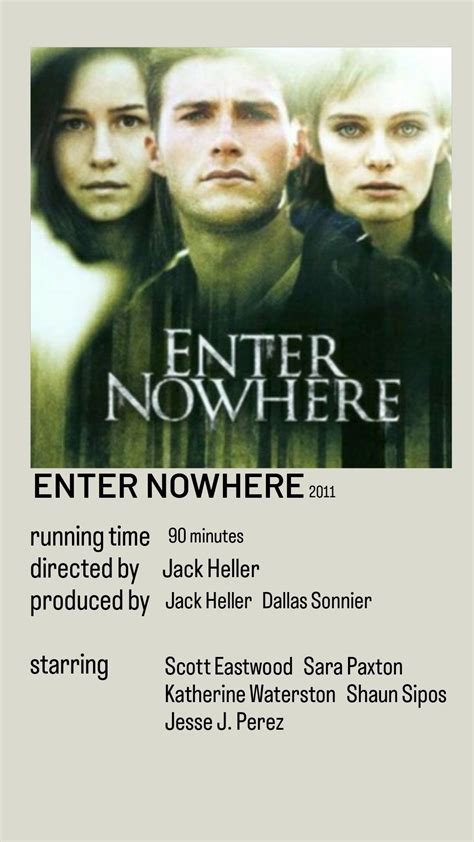 Enter Nowhere polaroid poster | Film movie, Scott eastwood, Film