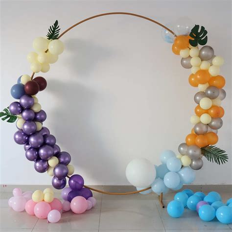 SKOLOO Circle Balloon Arch Frame, 7ft Large Round Arch Backdrop Stand ...